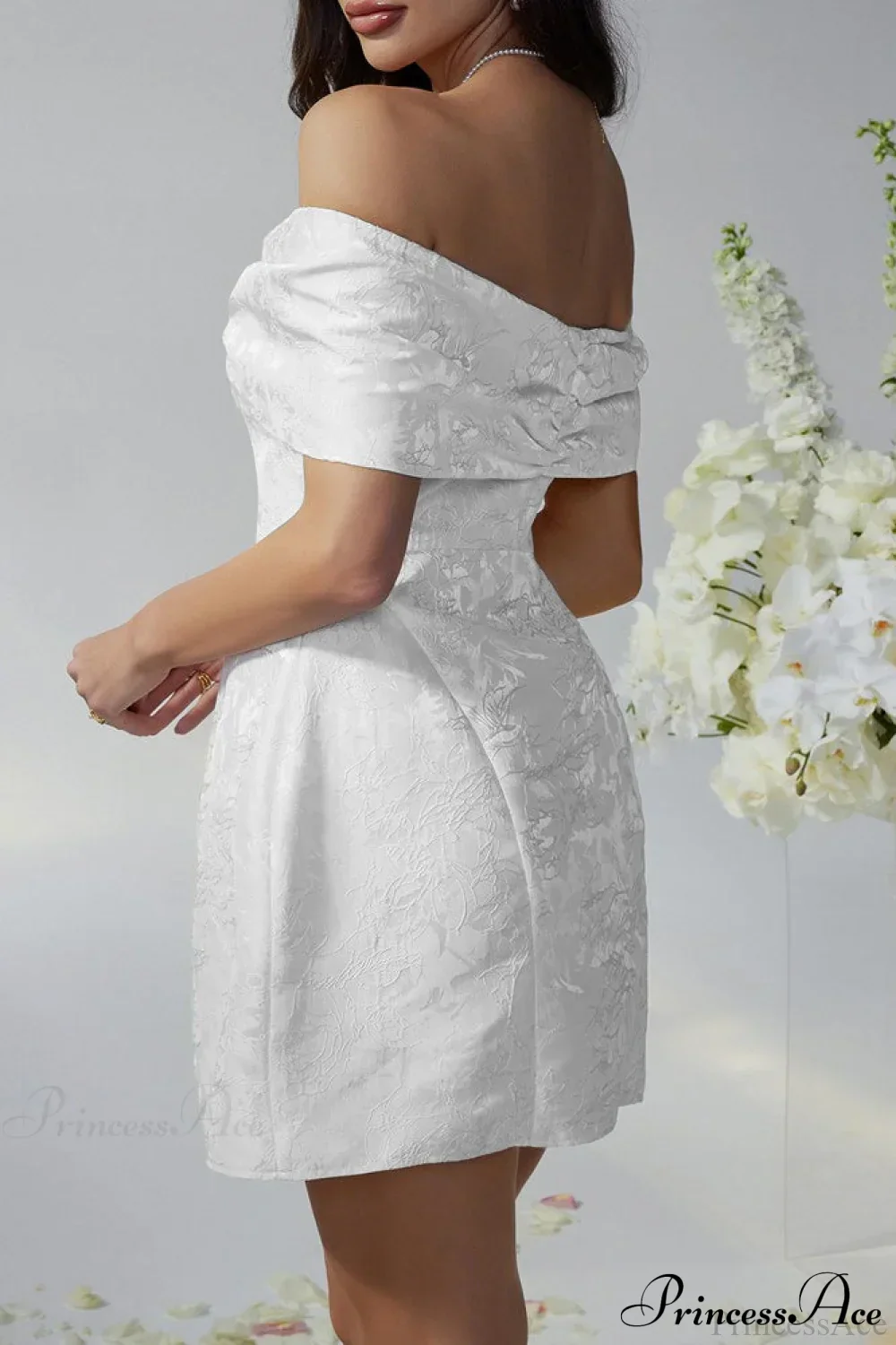 Luxury Ladylike Bow Embellished Strapless Party Dress - Image 2