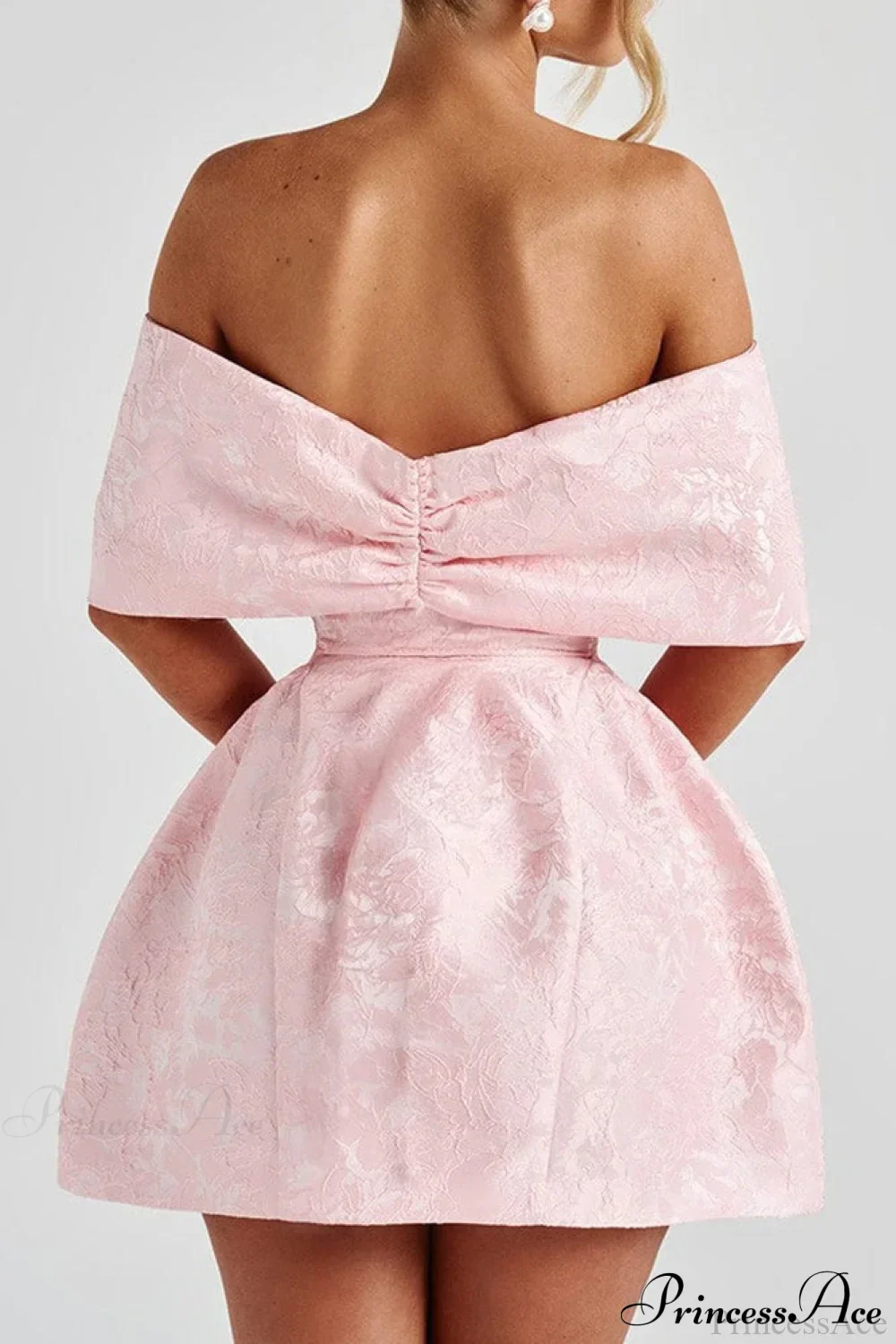 Luxury Ladylike Bow Embellished Strapless Party Dress - Image 5