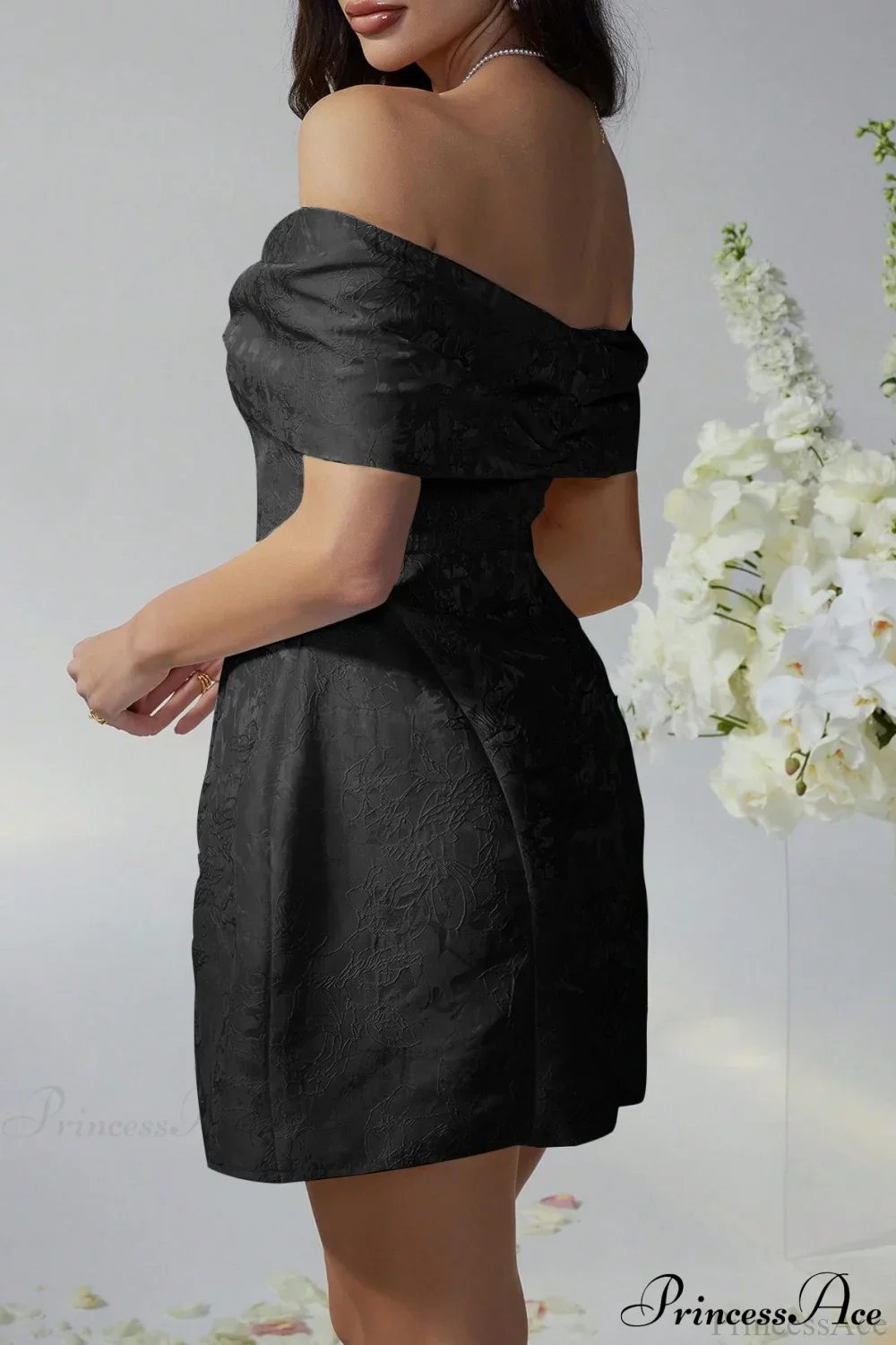 Luxury Ladylike Bow Embellished Strapless Party Dress - Image 7