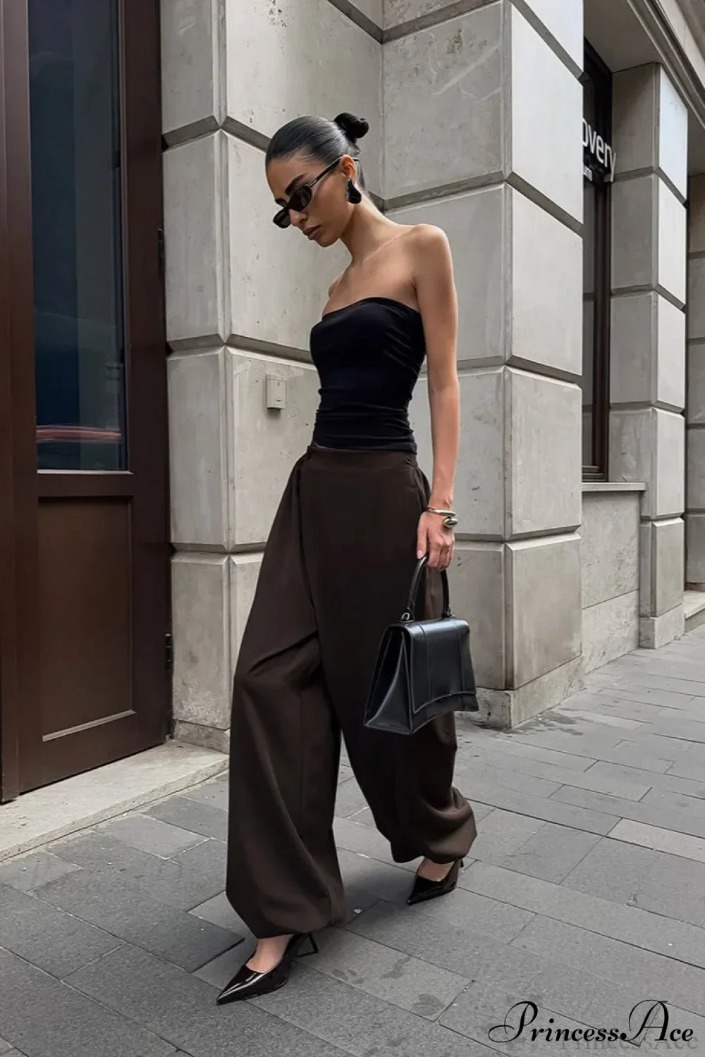 Maillard Asymmetrical High Waist Pants - Image 2