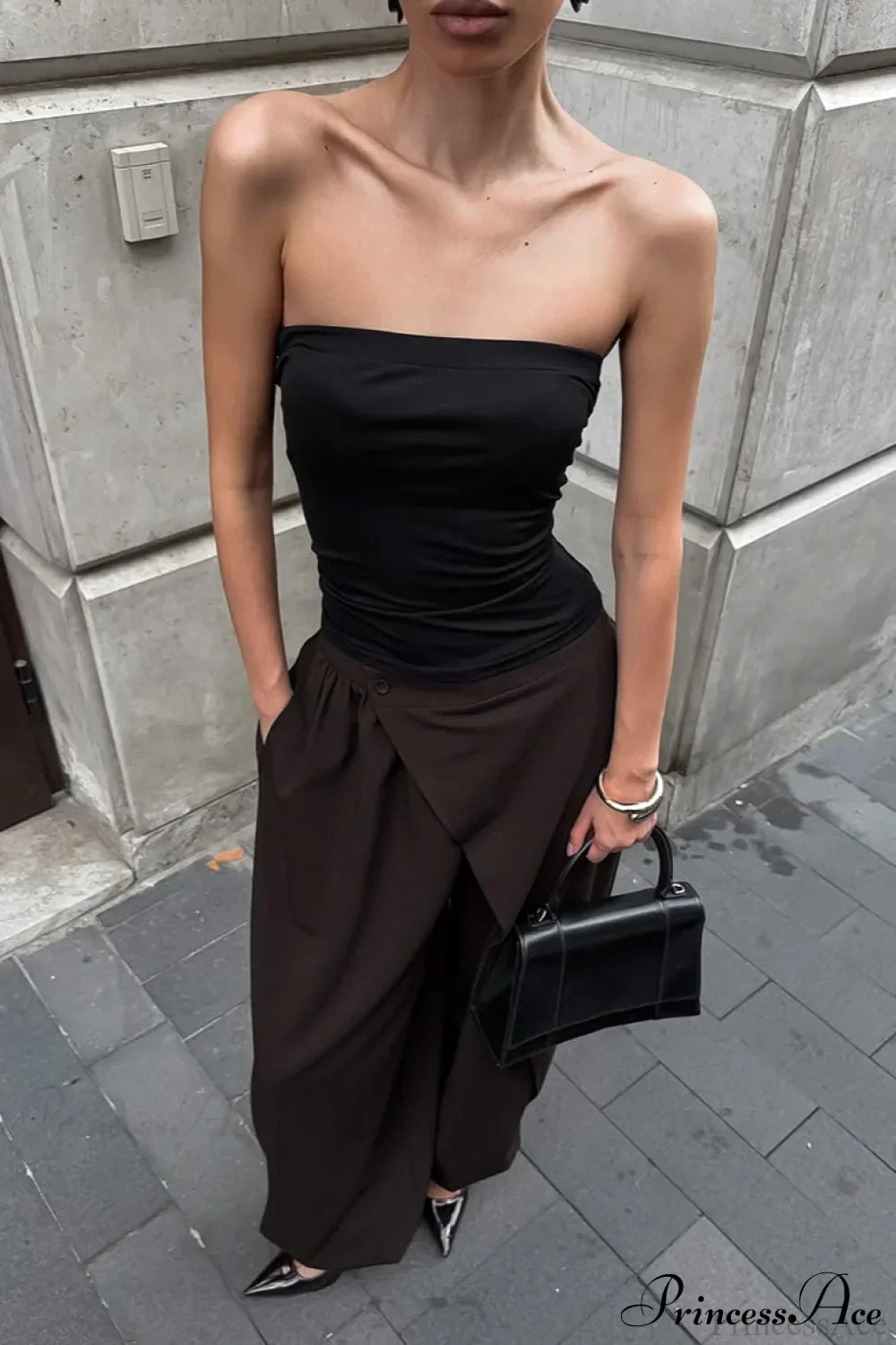 Maillard Asymmetrical High Waist Pants - Image 5