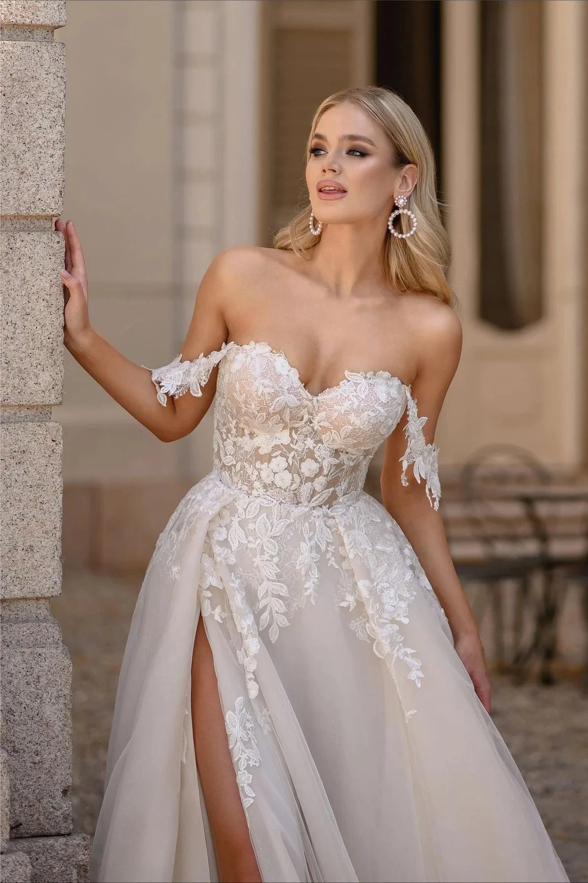 Mermaid Sheer Backless Lace Train Wedding Dress - Image 2