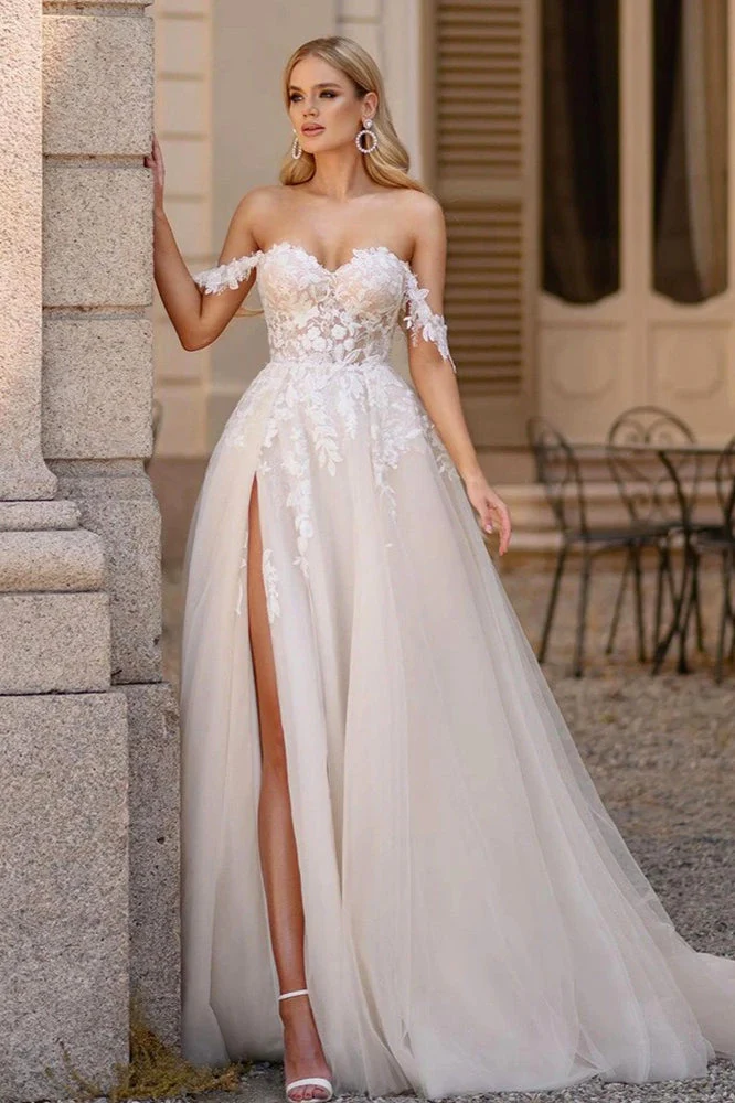 Mermaid Sheer Backless Lace Train Wedding Dress - Image 3