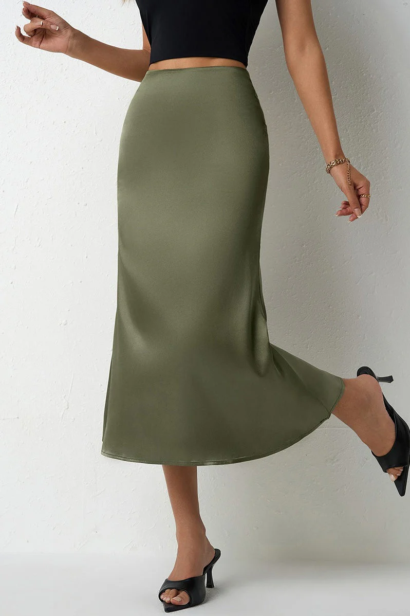 Mermaid Tail Satin Skirt - Image 10
