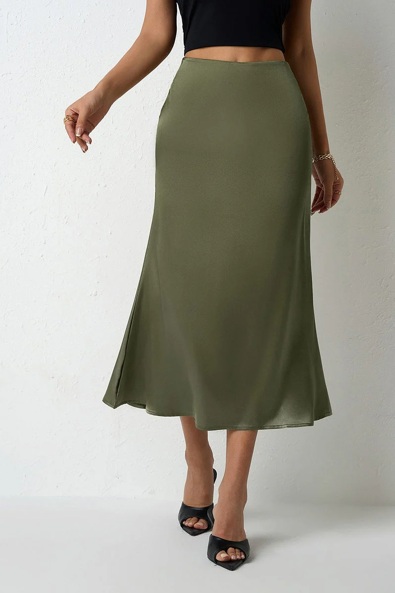 Mermaid Tail Satin Skirt - Image 11