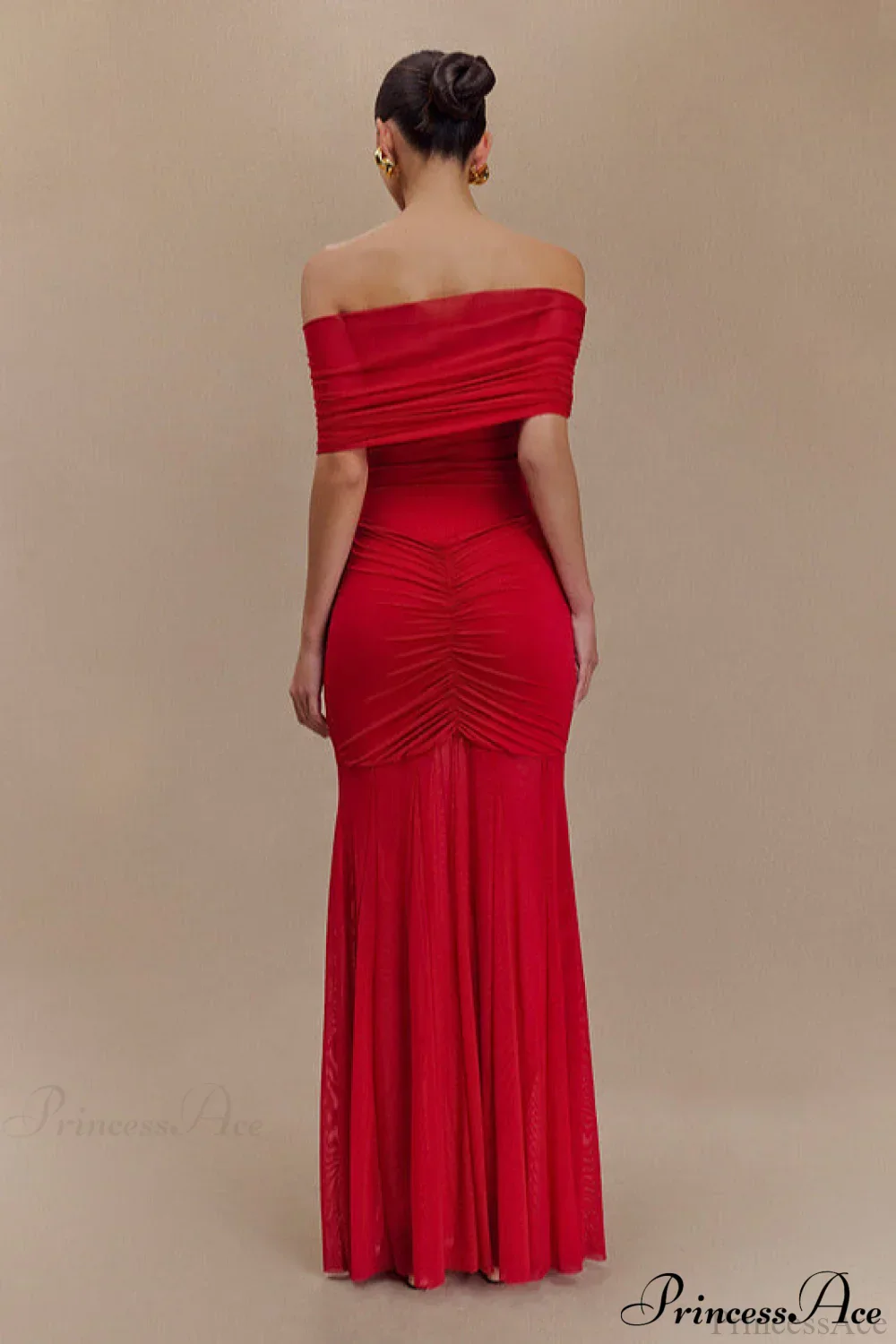 Mesh Panel Strapless Elegant Bodycon Party Dress - Image 10