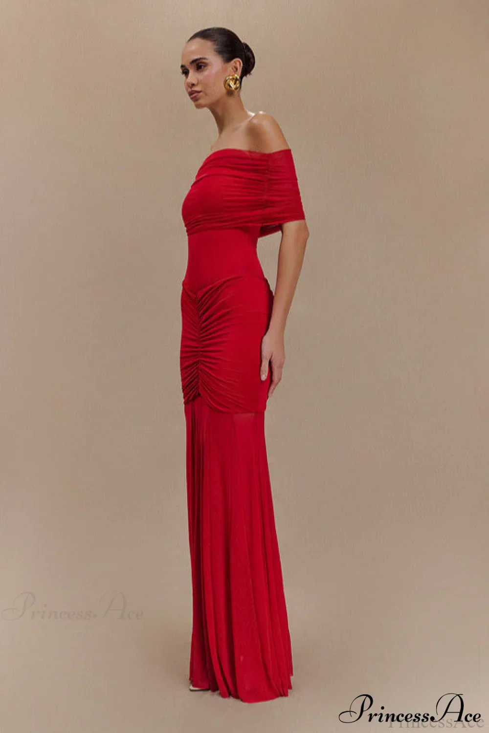 Mesh Panel Strapless Elegant Bodycon Party Dress - Image 9