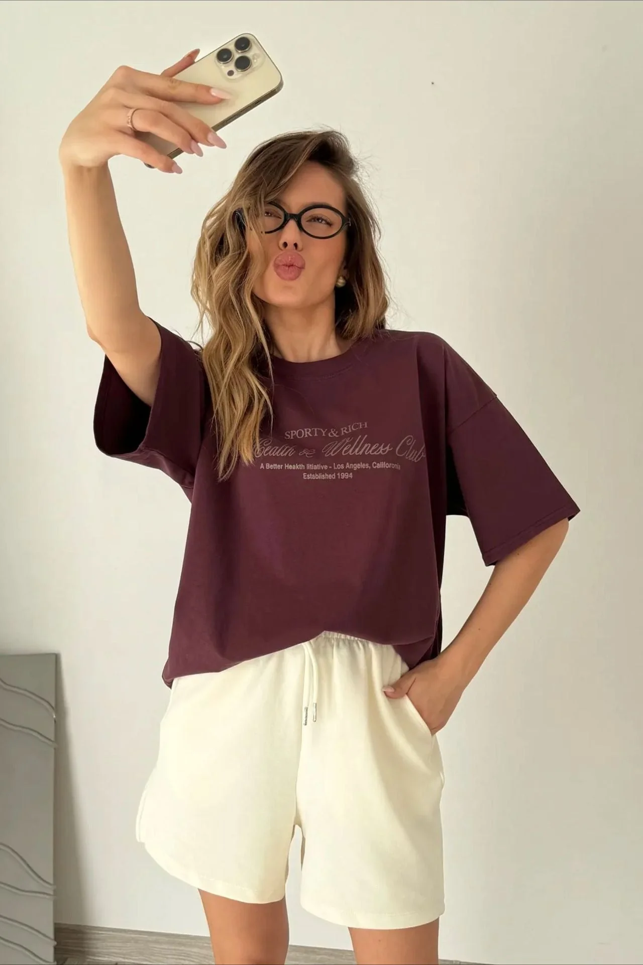Minimalist Casual Cotton Letter Print Short Sleeve T-shirt - Image 9