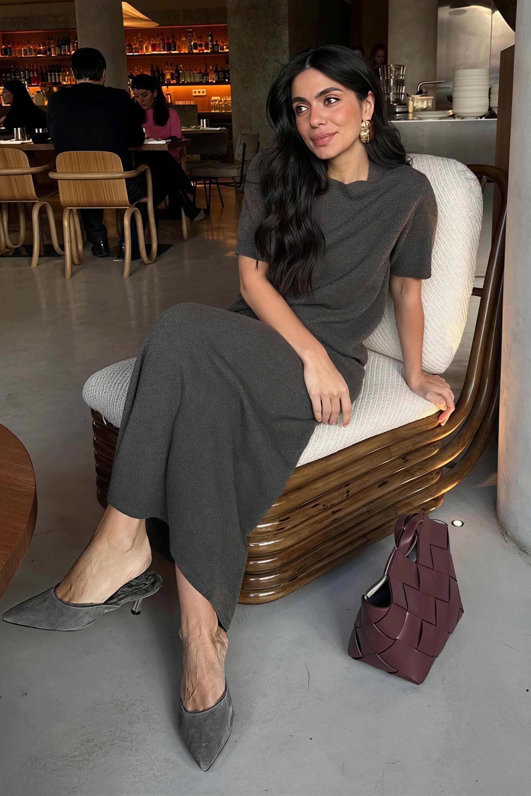 Minimalist Knit Short Sleeve Skirt Set - Image 9