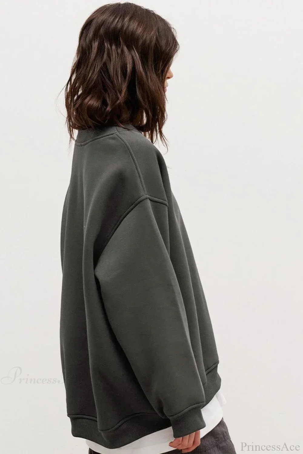 Minimalist Solid Crew Neck Oversize Sweatshirts - Image 20