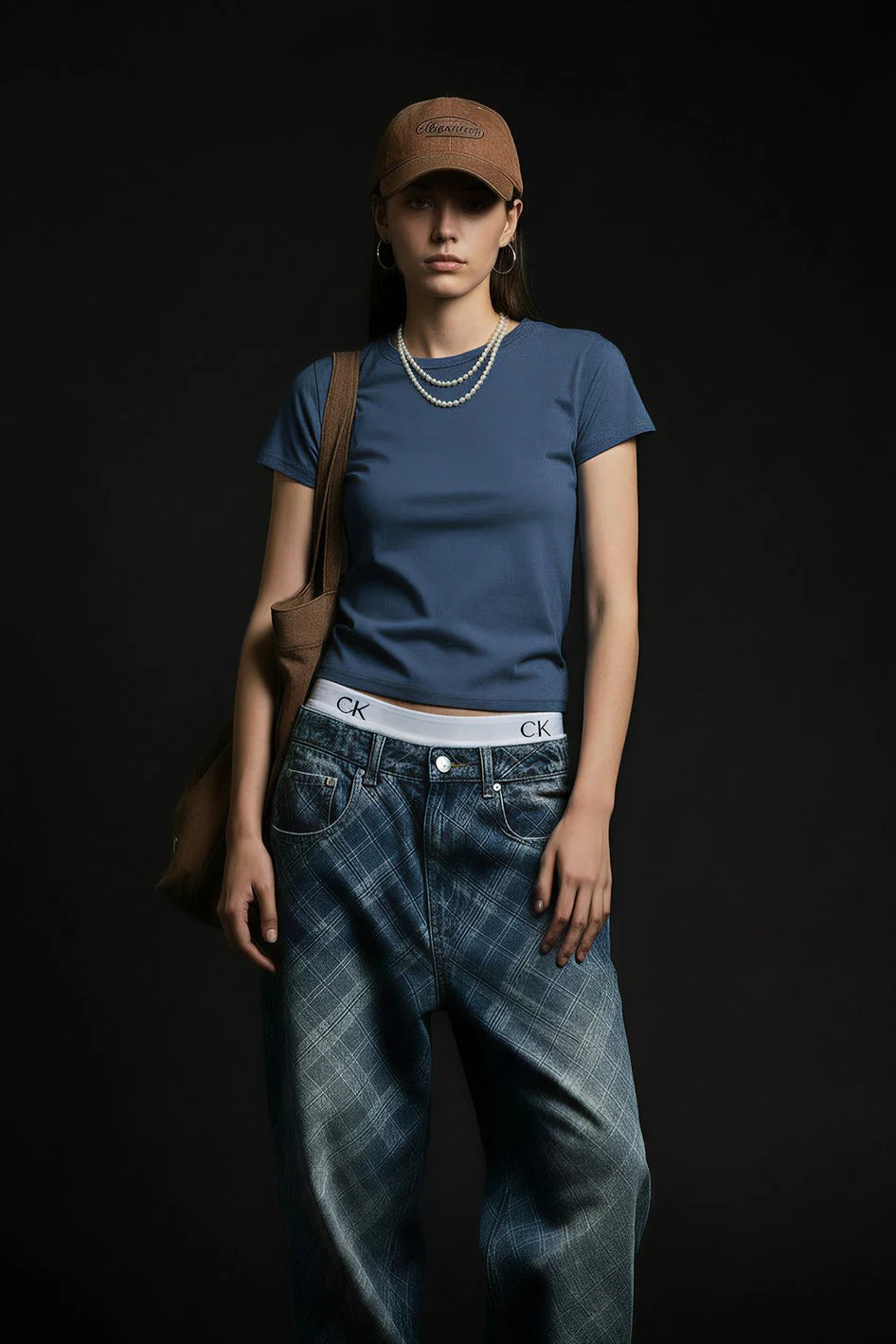 Minimalist Solid Crew Neck Slim Crop T-shirt - Image 6