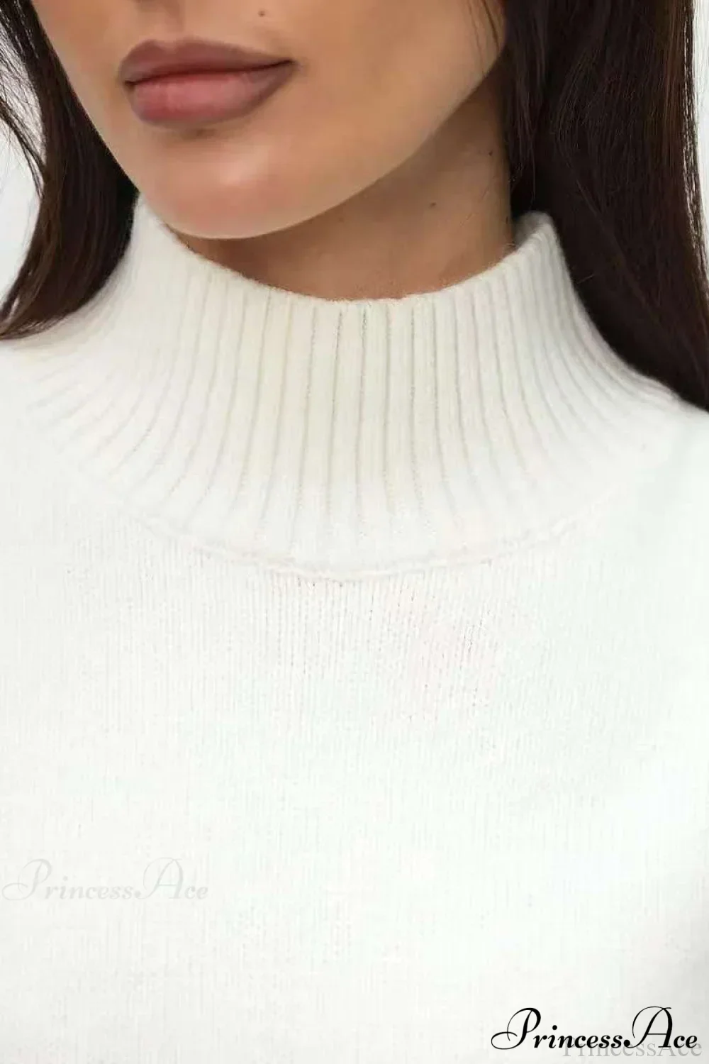 Mock Neck Bell-Sleeve Loose Short Sweater - Image 10
