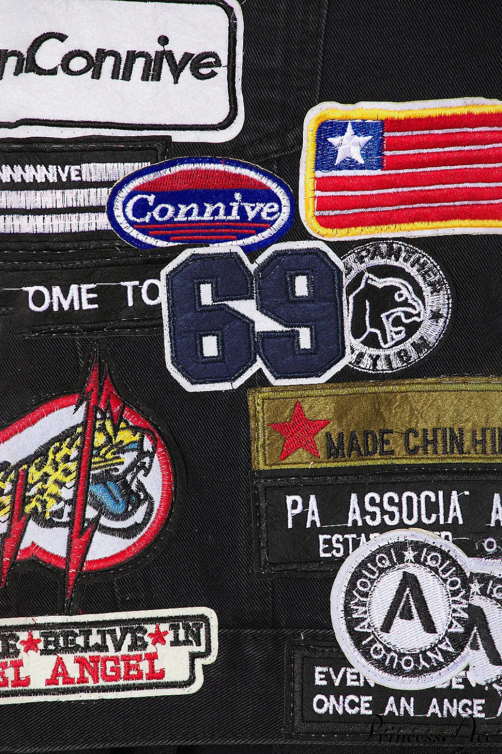 Multi Badge Denim Collared Coat - Image 4