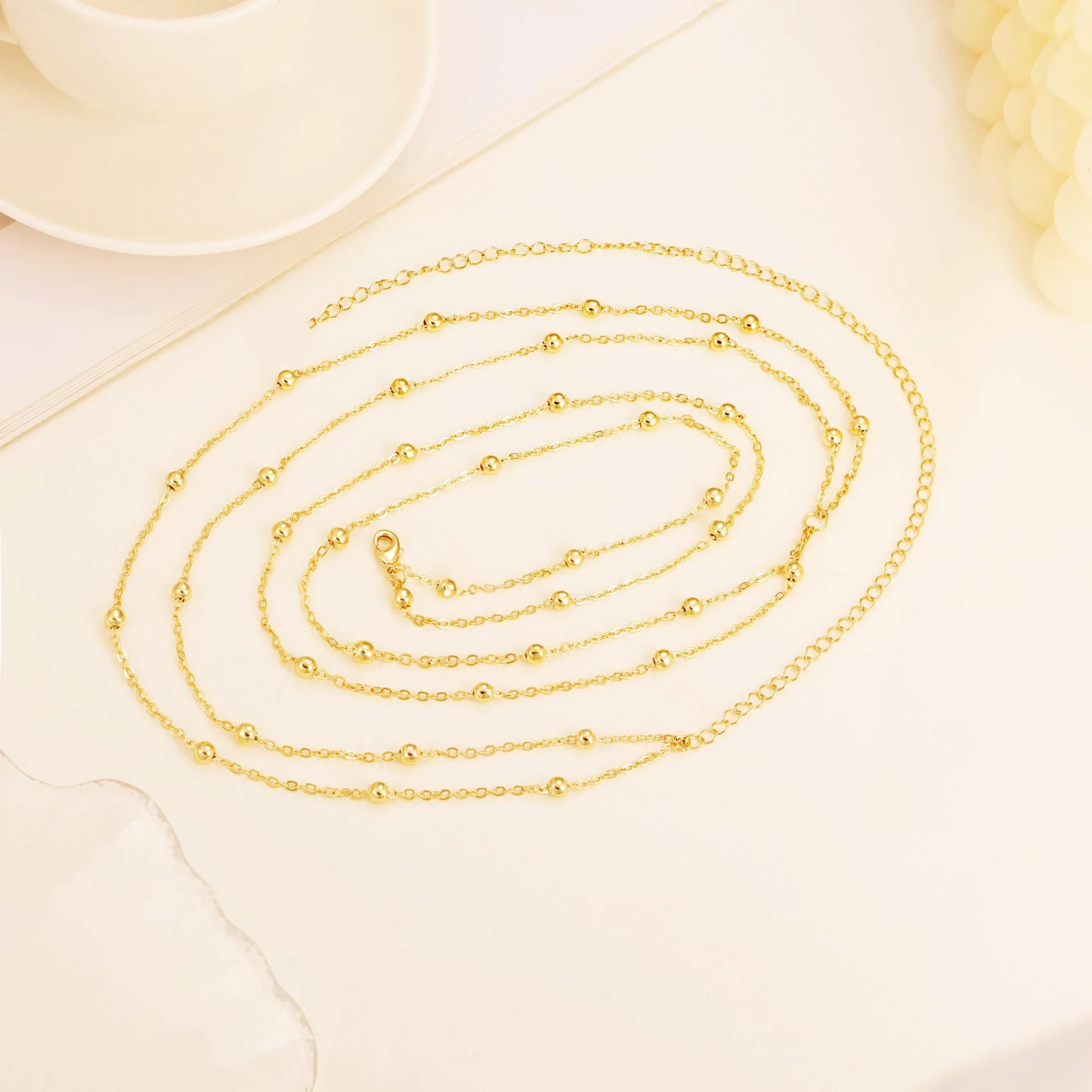 Non-fading Beaded Double Layer Waist Body Chain - Image 4