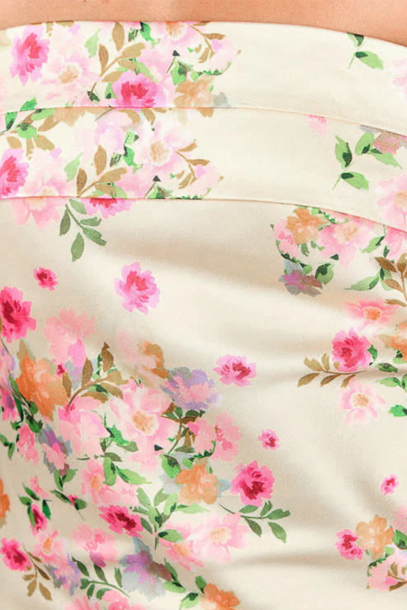 Off Shoulder Backless Maxi Floral Dress - Image 3