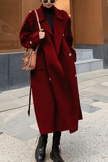 Oversized Double Breasted Overcoat - Image 2