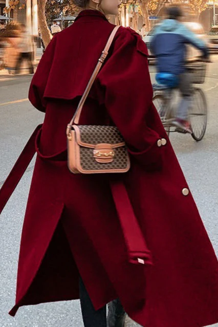 Oversized Double Breasted Overcoat - Image 3