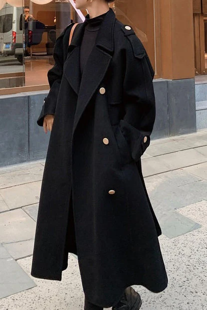 Oversized Double Breasted Overcoat - Image 4