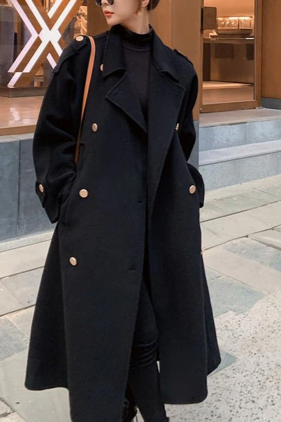 Oversized Double Breasted Overcoat - Image 5