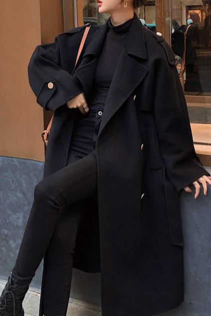 Oversized Double Breasted Overcoat - Image 7