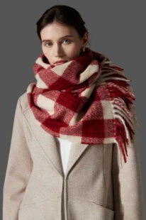 Oversized Fringe Plaid Scarf - Image 9