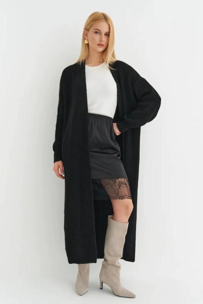 Oversized Long-Length Knit Cardigan - Image 10