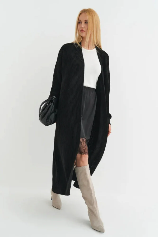 Oversized Long-Length Knit Cardigan - Image 12