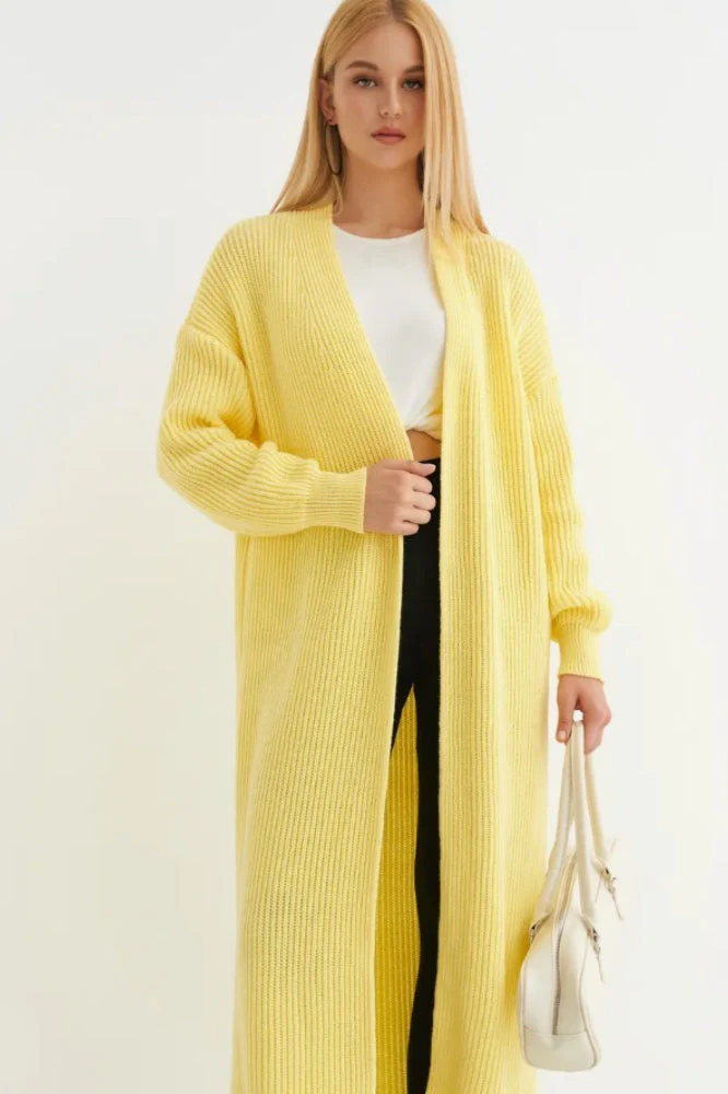 Oversized Long-Length Knit Cardigan - Image 13