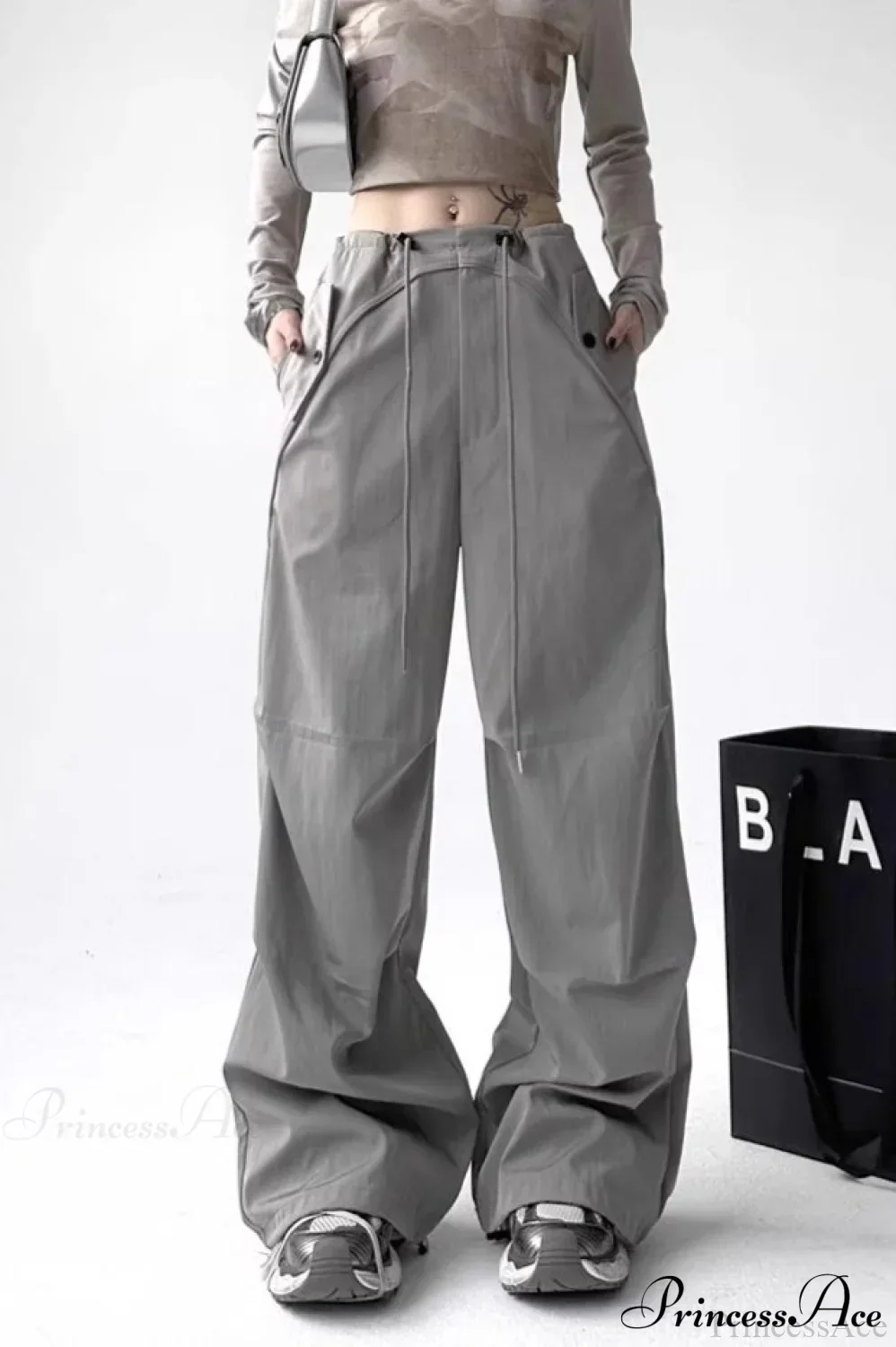 Parachute Wide-Leg Cargo Pants - Image 4