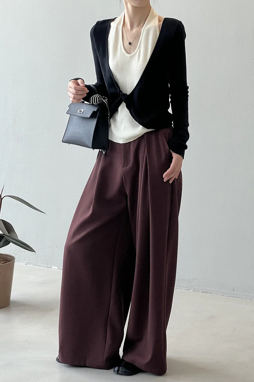 Patchwork Layered Halter Long Sleeve Tee - Image 16