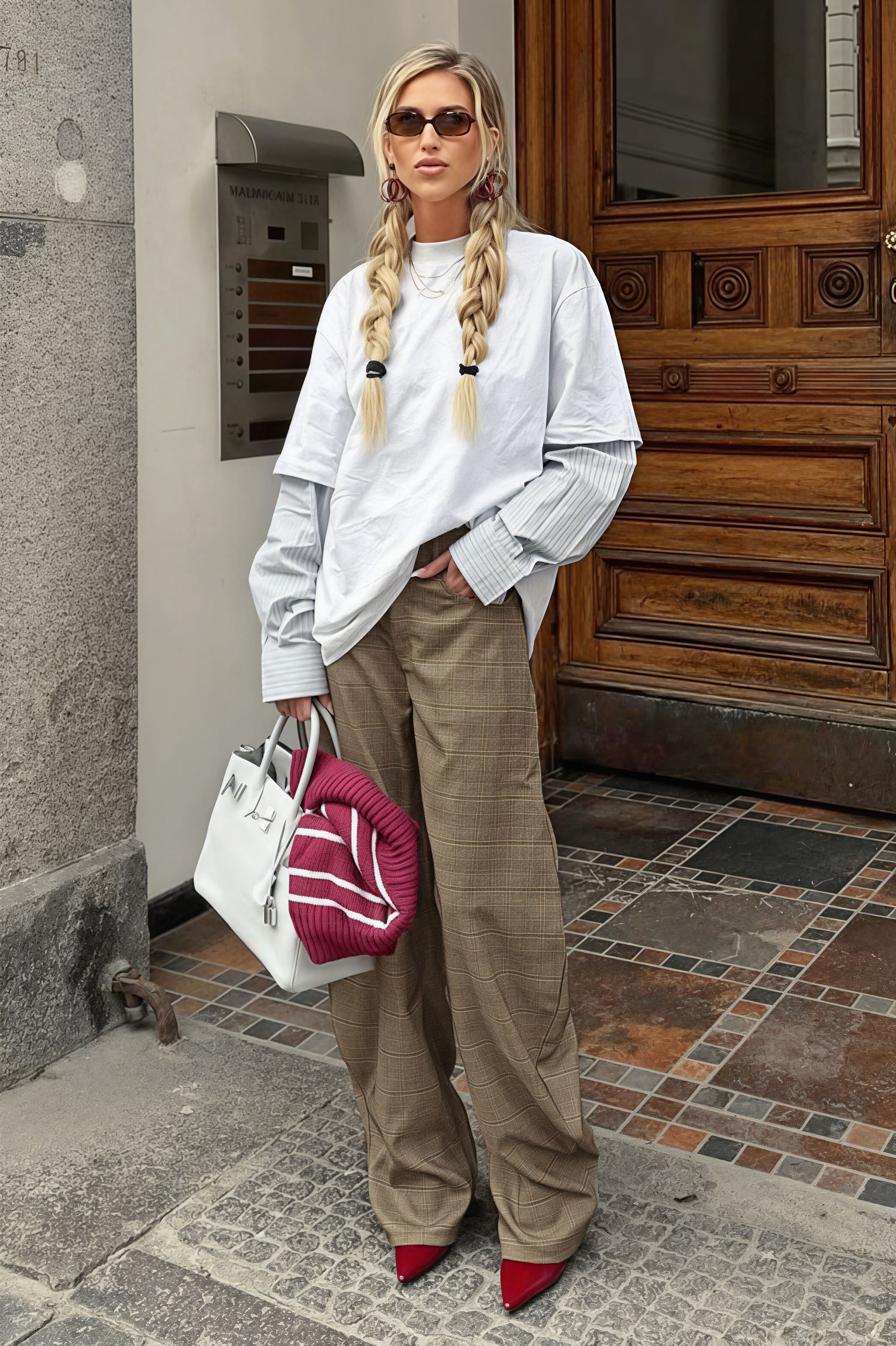 Plaid Elegant Loose Casual Pants - Image 5