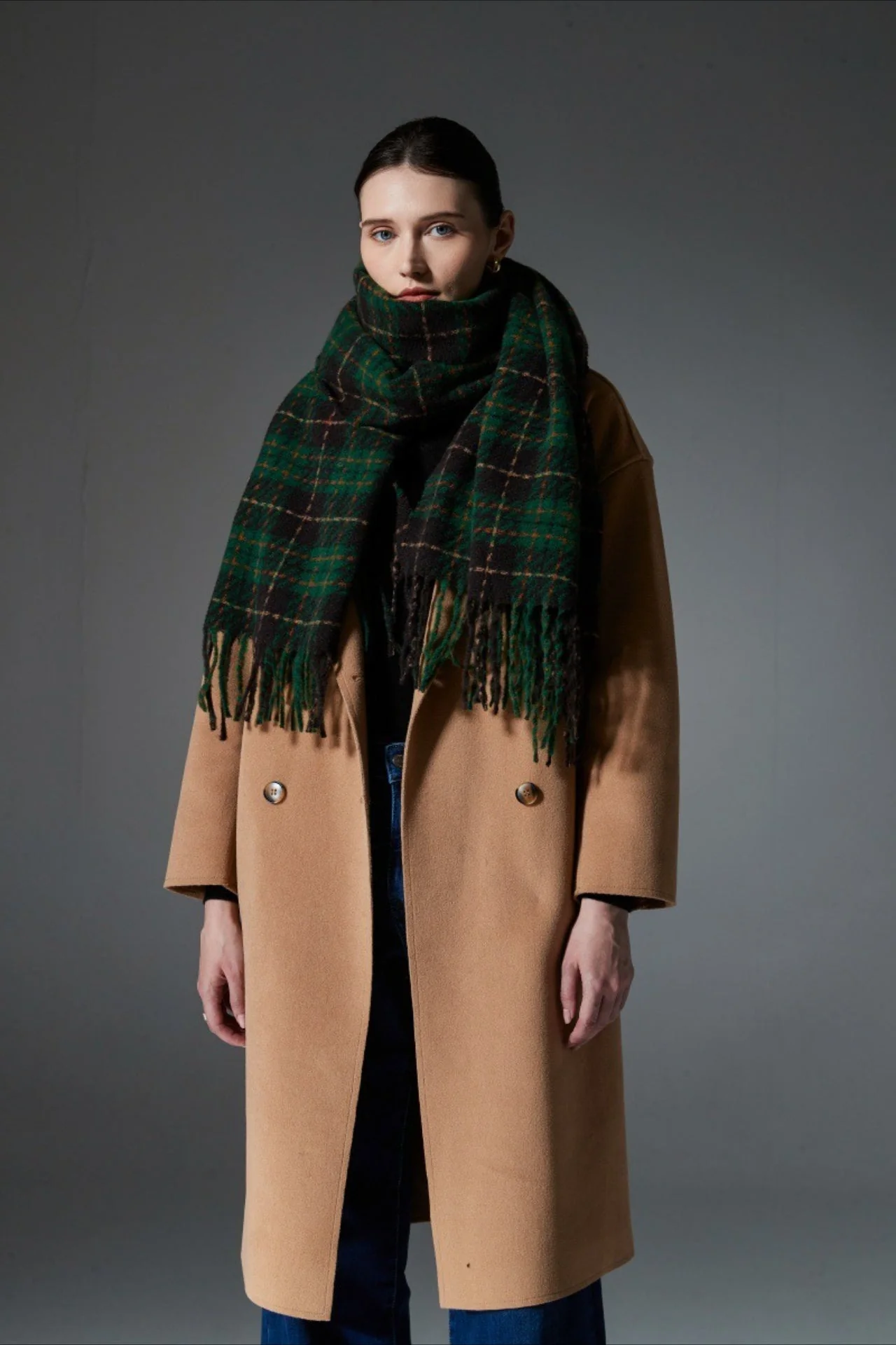 Plaid Fringe Scarf - Image 8