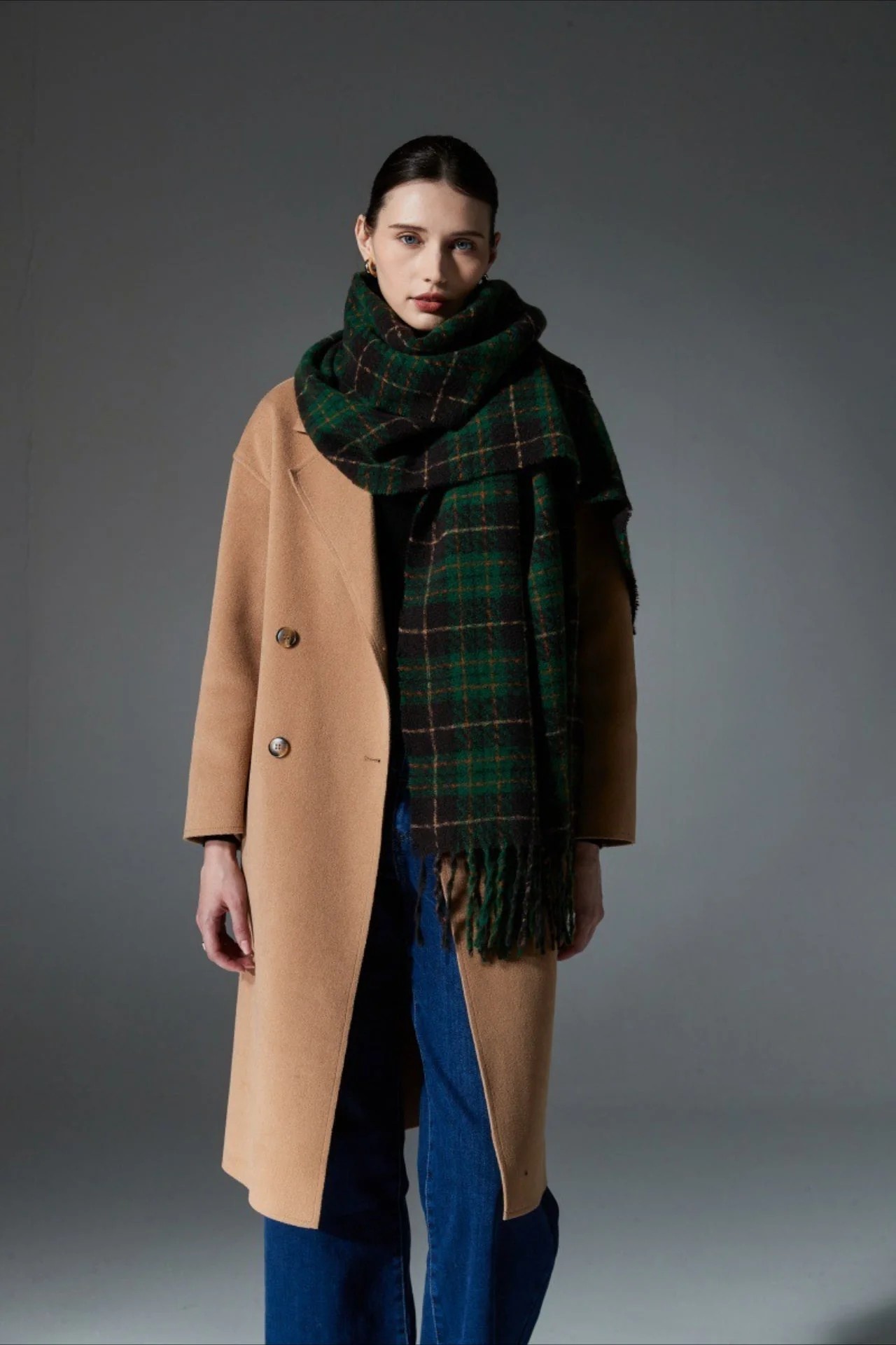 Plaid Fringe Scarf - Image 9