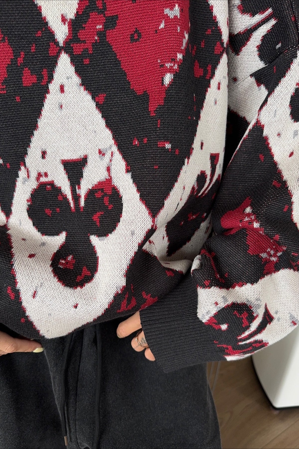 Plaid Gothic Y2K Edgy Trendy Knit Sweater - Image 4