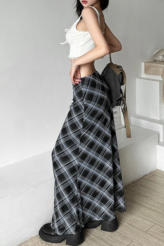 Plaid High Waist Bodycon Skirt - Image 9