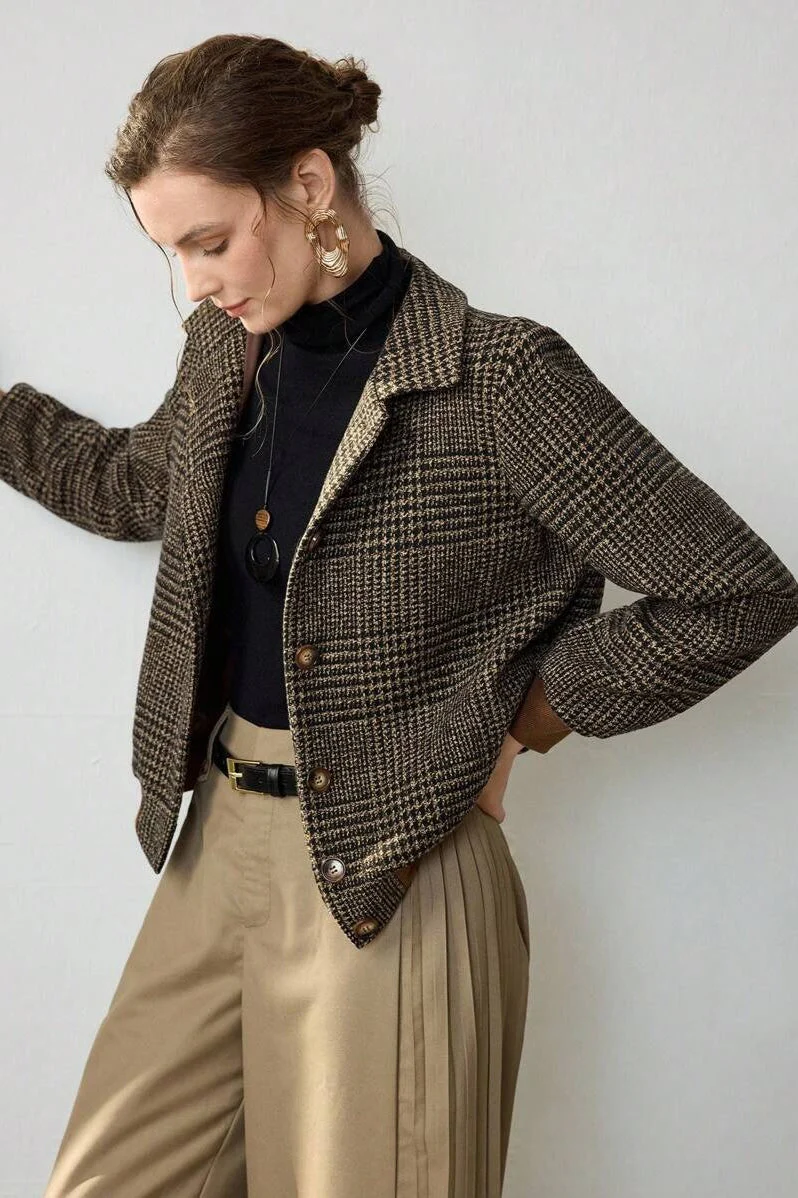 Plaid Oversized Vintage Jacket - Image 2