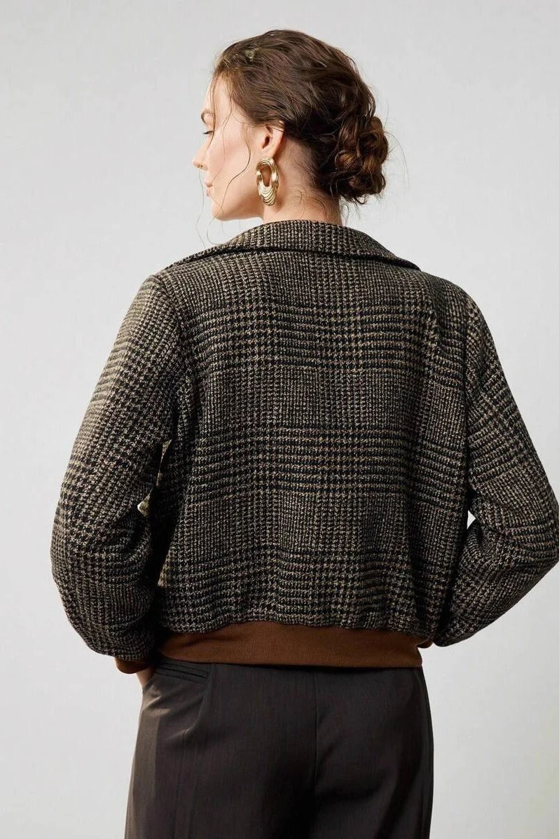 Plaid Oversized Vintage Jacket - Image 4