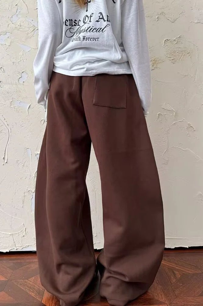 Plaid Patchwork Letter Graphic Baggy Sweat Pants - Image 3