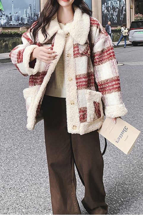 Plaid Sherpa Jacket - Image 2