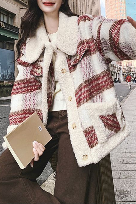 Plaid Sherpa Jacket - Image 3