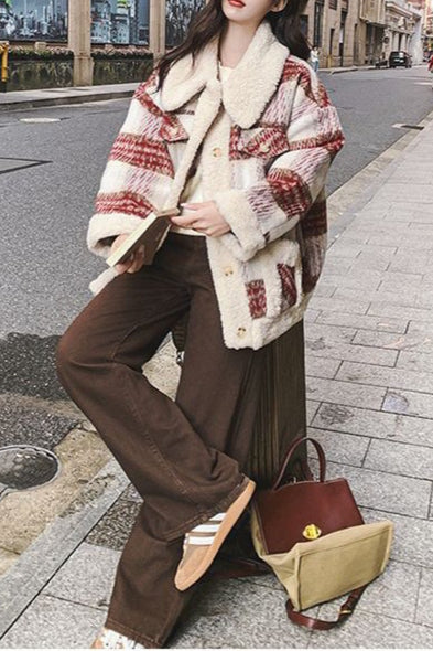 Plaid Sherpa Jacket - Image 4