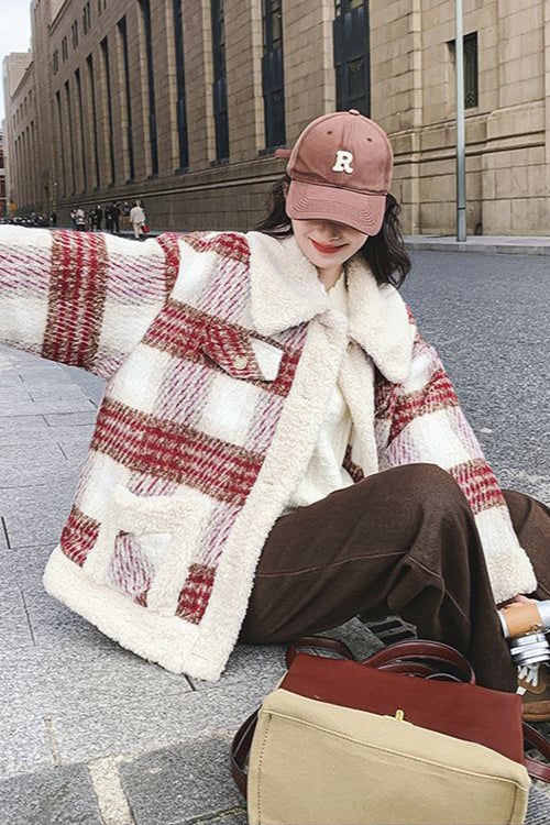 Plaid Sherpa Jacket - Image 5