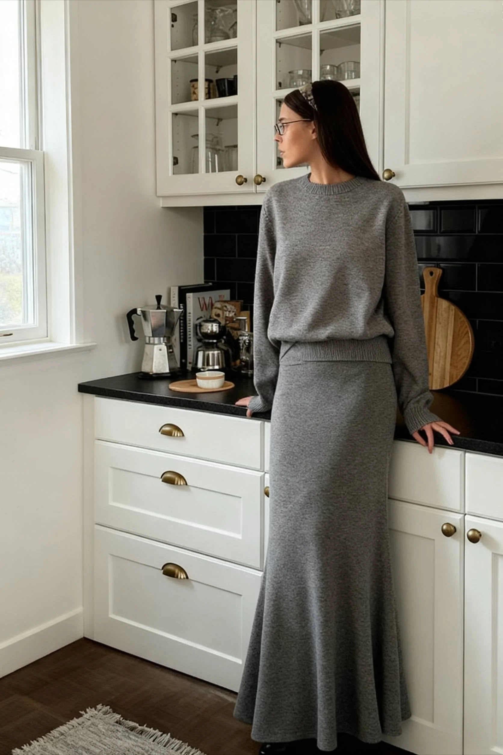 Pleated Bodycon Skirt Two Piece Set - Image 3