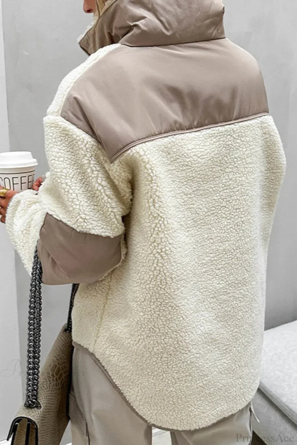 Plush Fleece Stand Collar Loose Sweatshirts - Image 3
