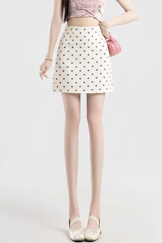 Polka Dot A-Line Skirt - Image 4