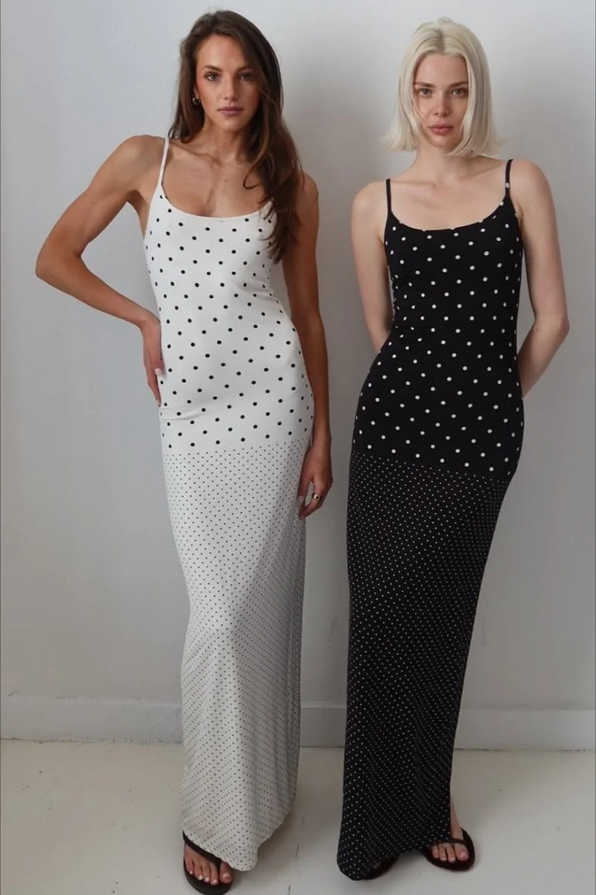 Polka Dot Cami Bodycon Slim Maxi Dress - Image 6