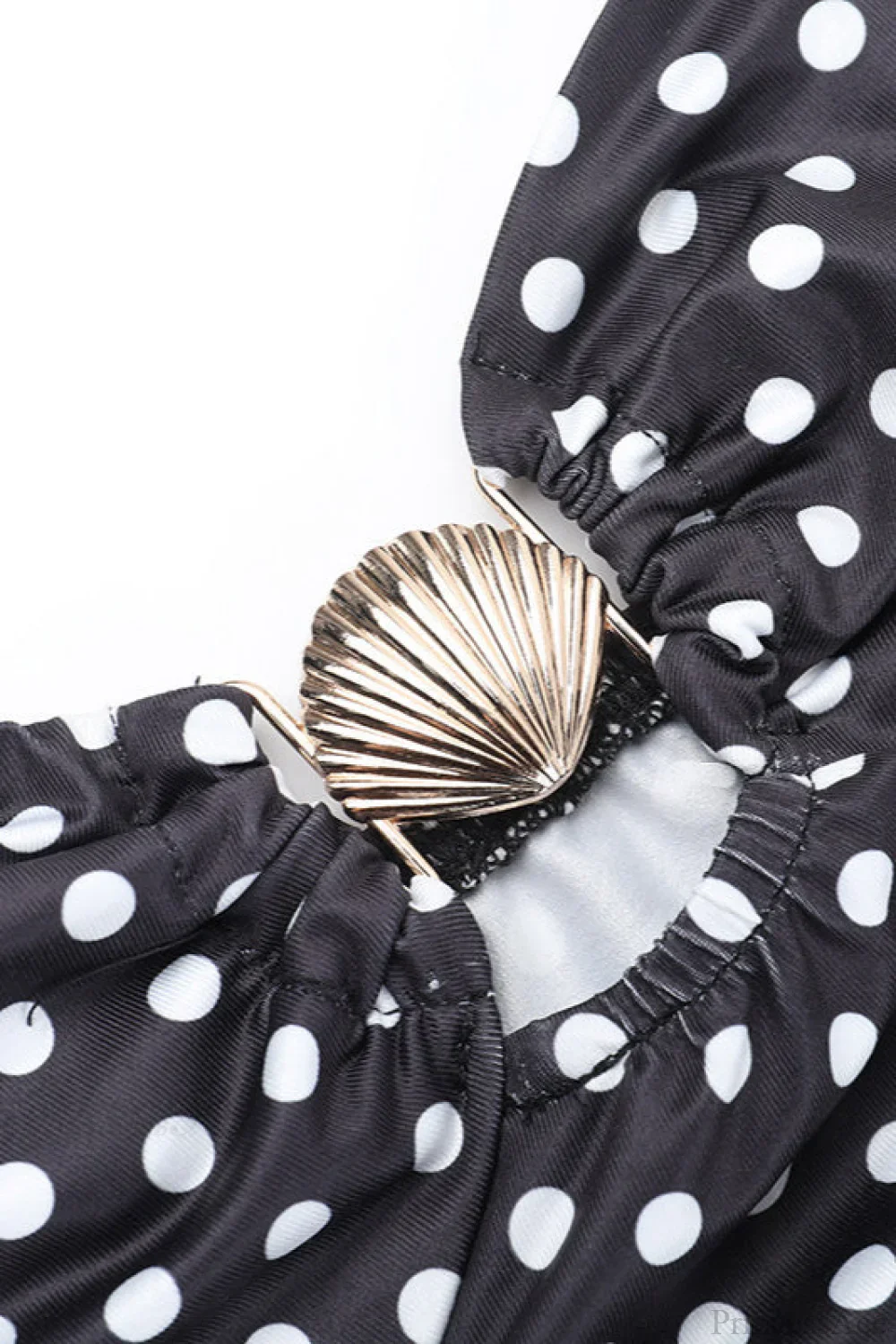 Polka Dot Cami Cutout Slim Maxi Dress - Image 3