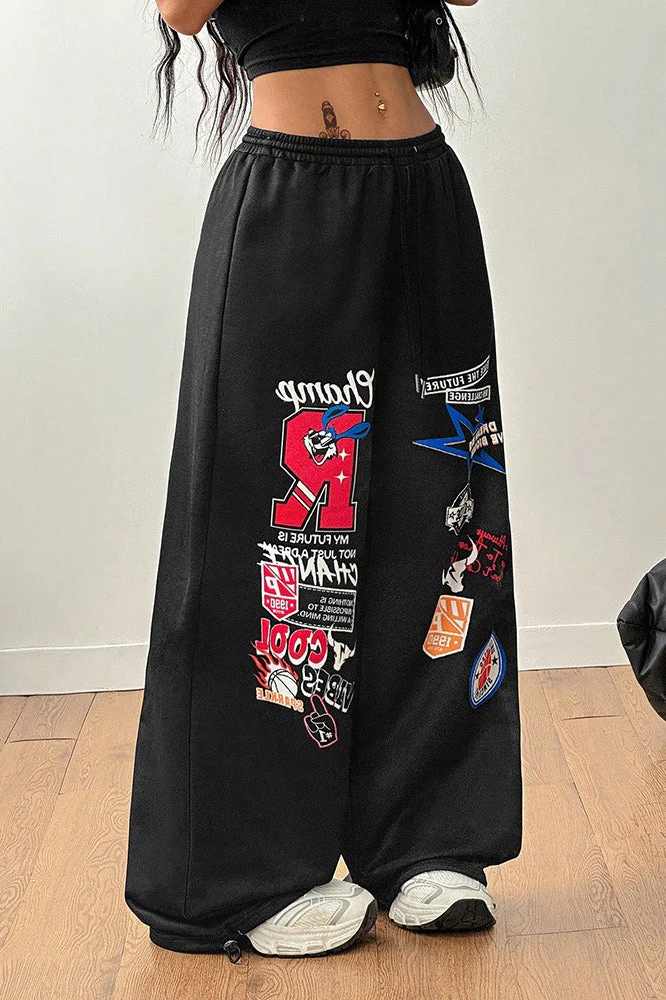 Printed Hip Hop Loose Casual Pants - Image 3
