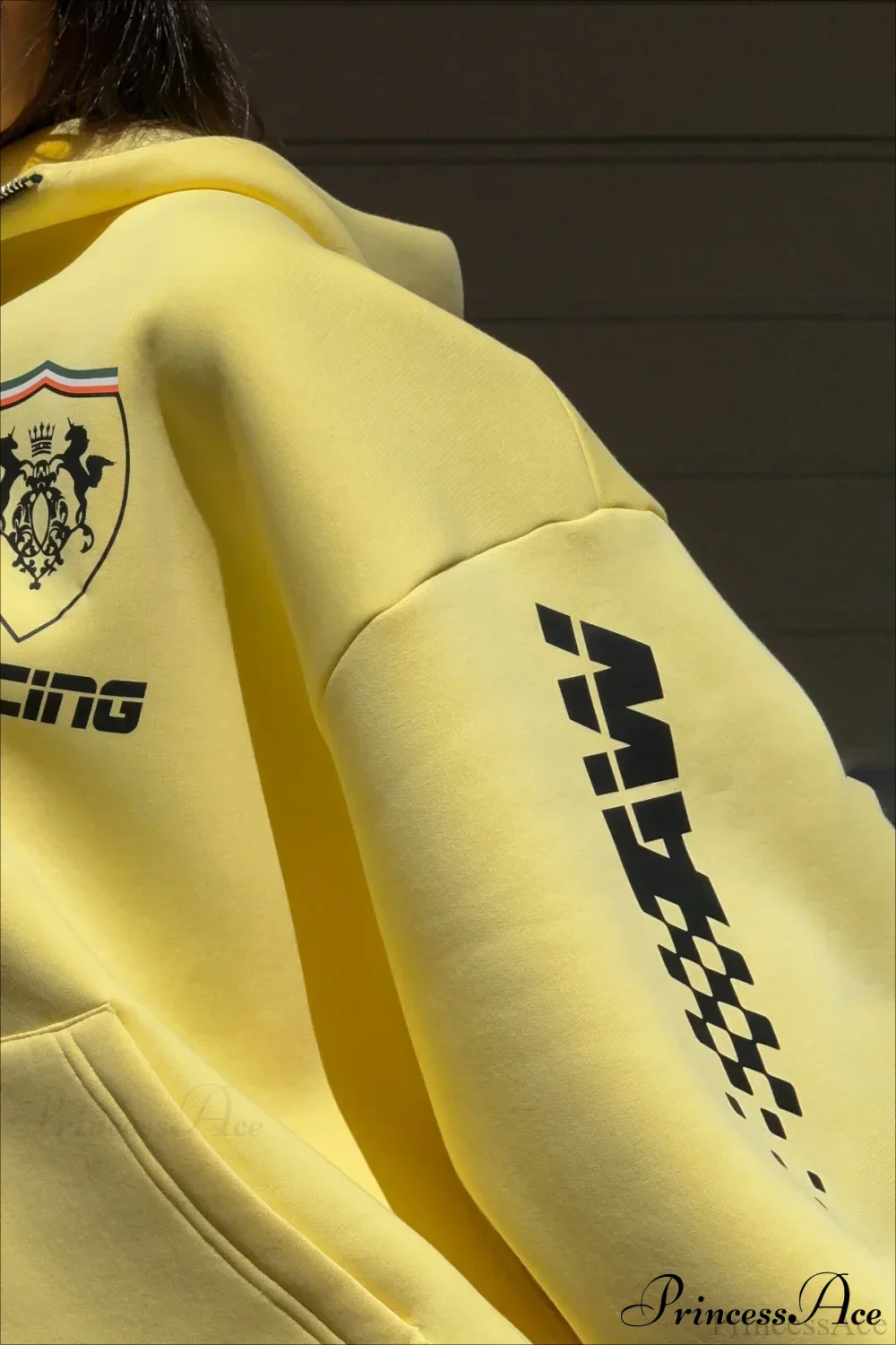 Printed Oversized Zip Hoodie - Image 5