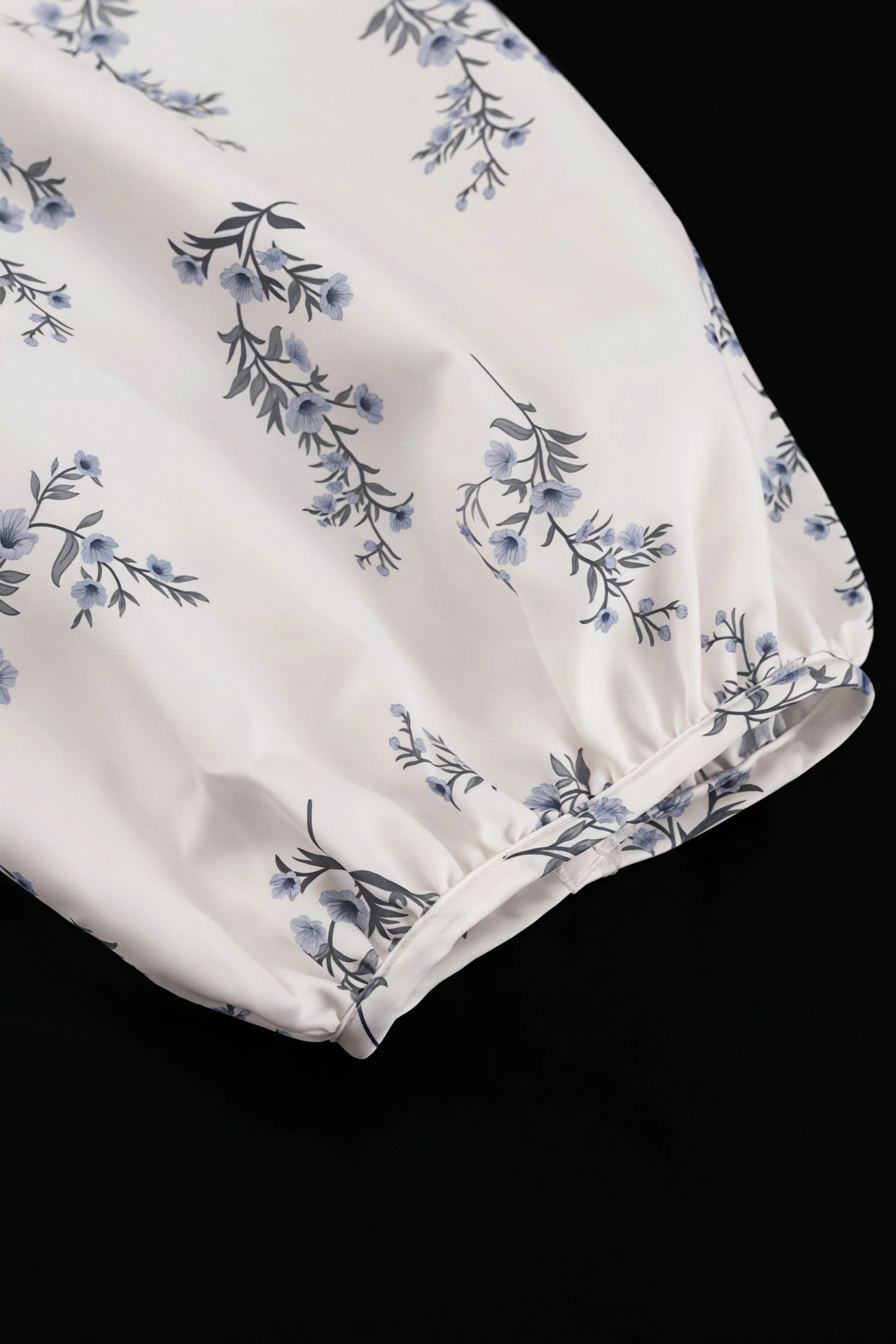 Puff Sleeve High Neck Ruffle Floral Two Piece Set - Image 8